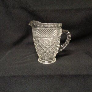 Anchor Hocking Wexford pressed glass medium pitcher vtg. collectable 5.5" tall